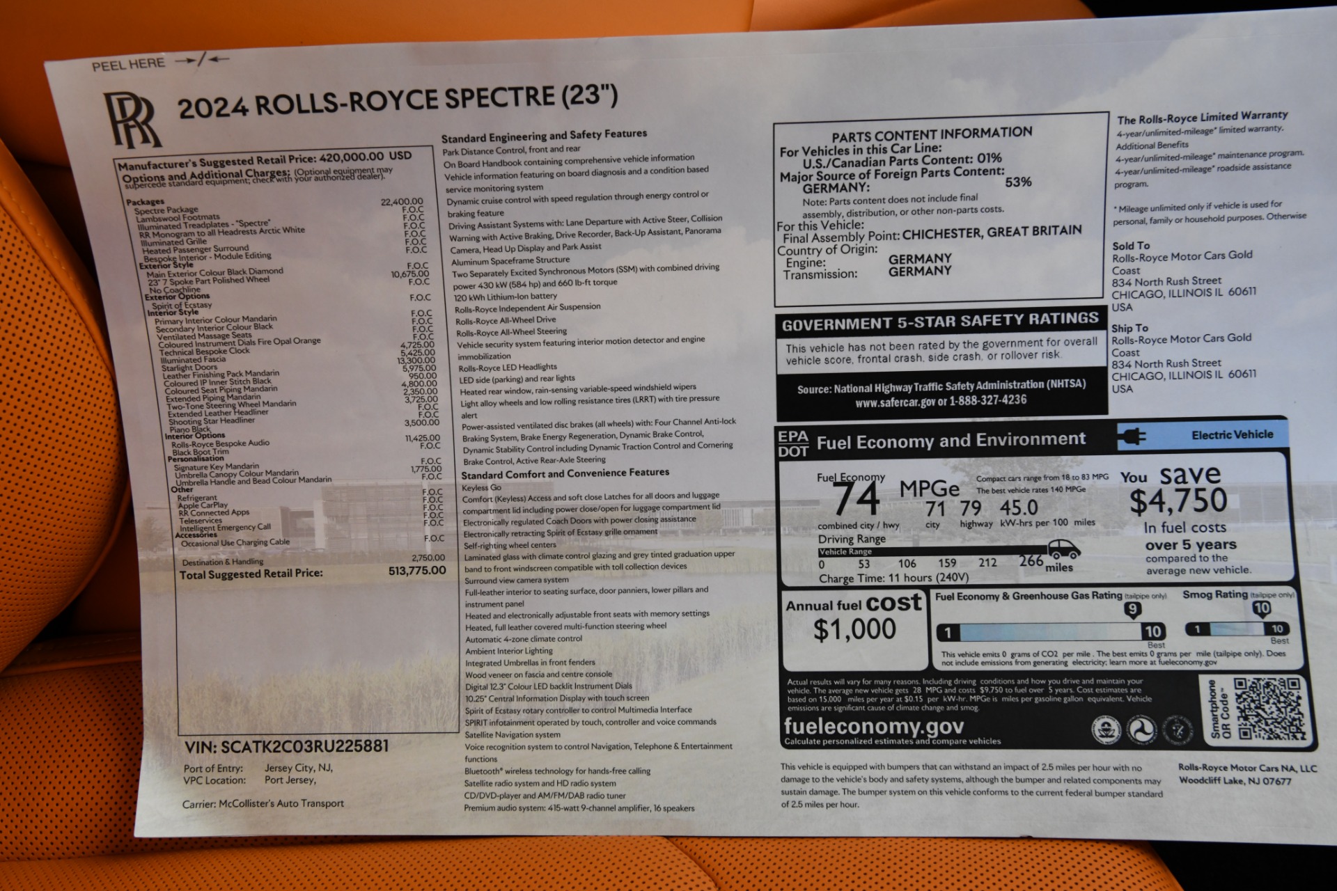 Used 2024 Rolls-Royce Spectre For Sale (Call for price